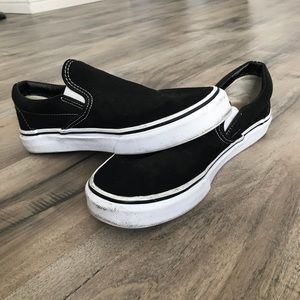 Black vans slip ons